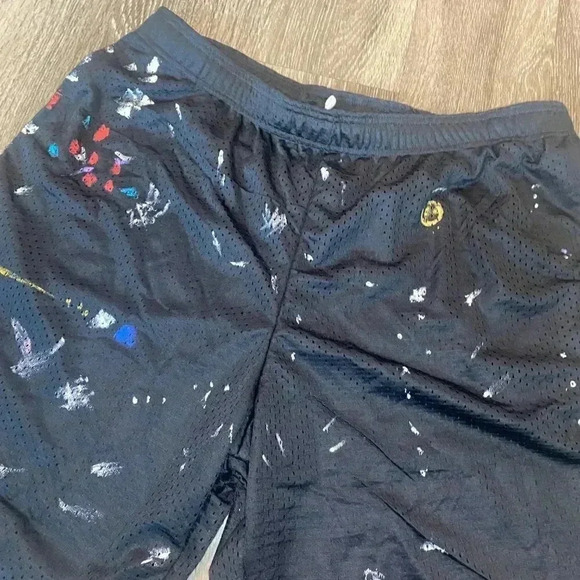 Mens NWT mnml Black Painted Mesh Shorts - XXXL - Picture 2 of 7